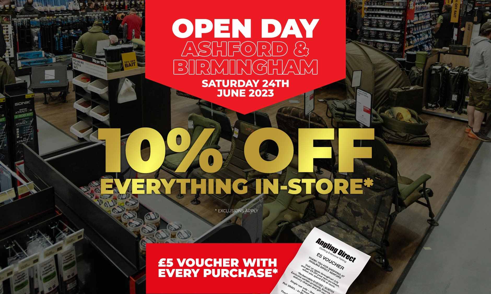 Exciting Fishing Tackle Store Event: Angling Direct Ashford & Birmingham
