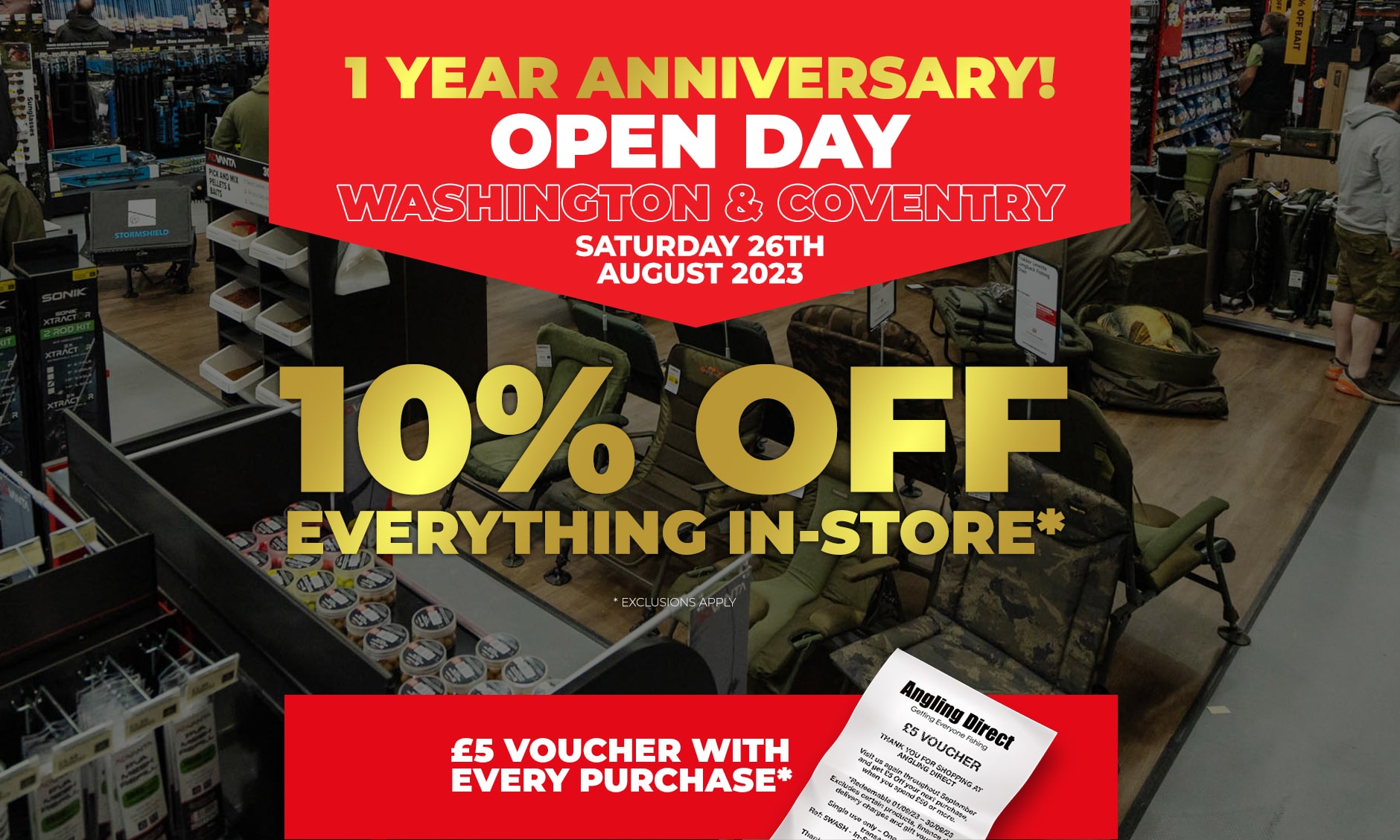 Angling Direct Coventry & Washington Celebrate 1st Anniversary
