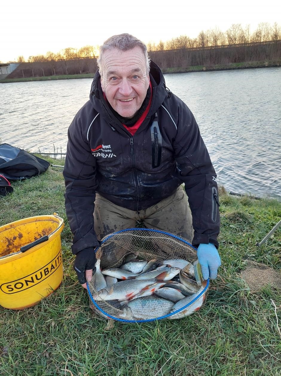 Roach Fish in a Fishing Net