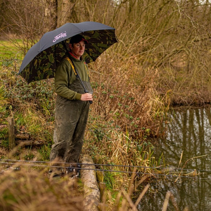 Regular Fishing Umbrella Man holding a Regular Fishing Umbrella