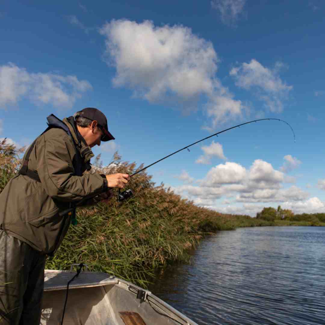 Using a drop shot fishing rod
